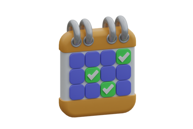 Zeitplan  3D Icon