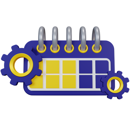 Zeitplanmanagement  3D Icon