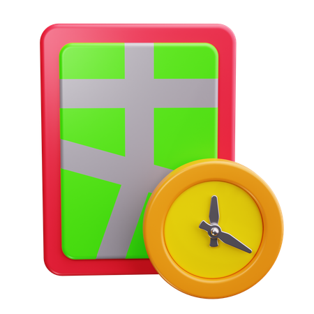 Zeitzonenkarte  3D Icon