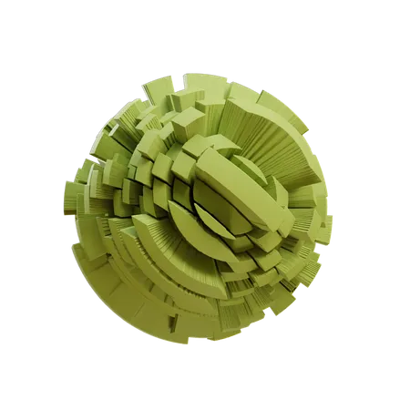 Zelle extrudierte Kugel  3D Icon