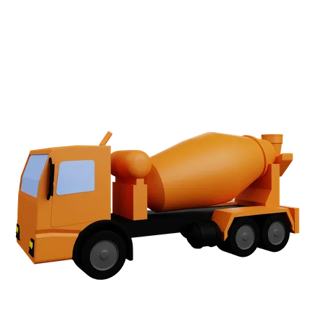 3 D Darstellung Des Transport Mischwagens 3D Illustration