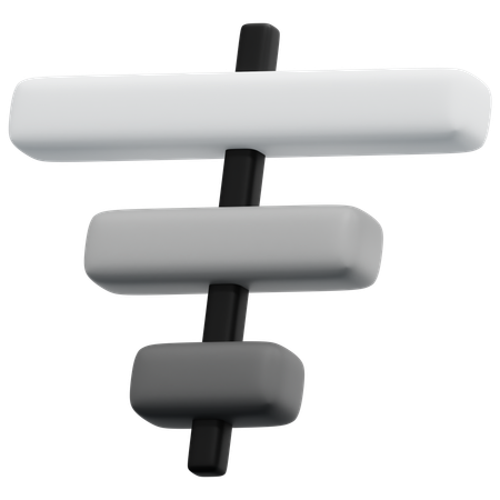 Ausrichtung mittig  3D Icon