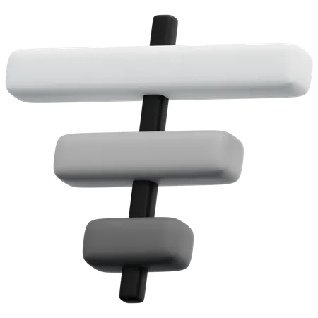 Ausrichtung mittig  3D Icon