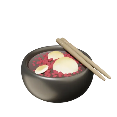 Zenzai Sweet Red Bean Soup  3D Icon