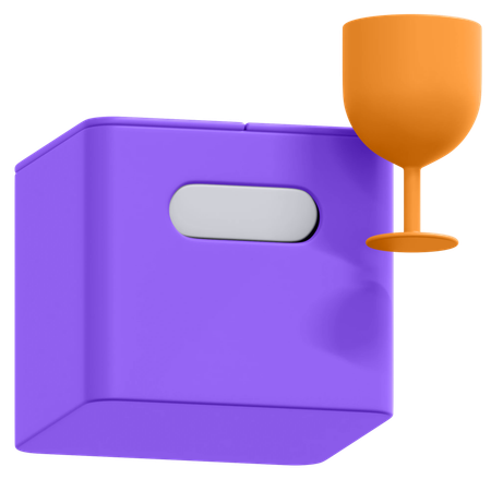 Zerbrechliches Paket  3D Icon