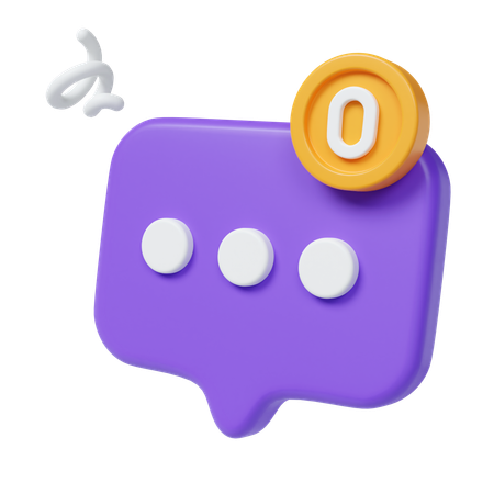 Zero Message  3D Icon