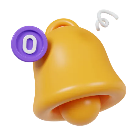 Zero Notification  3D Icon