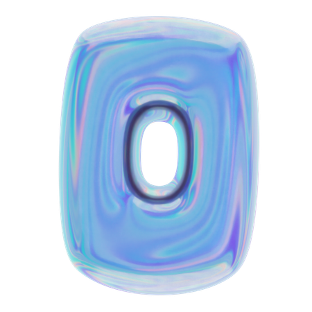 Zero Number  3D Icon
