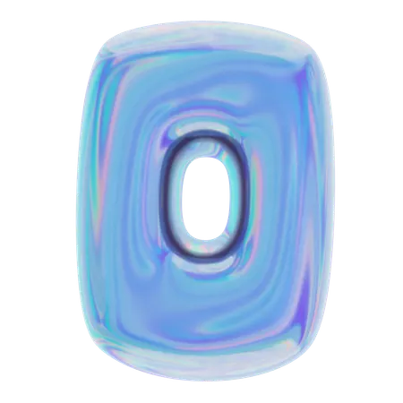 Zero Number  3D Icon