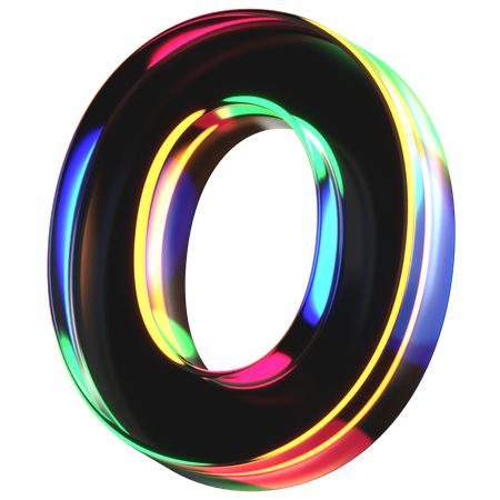 Zero Number  3D Icon