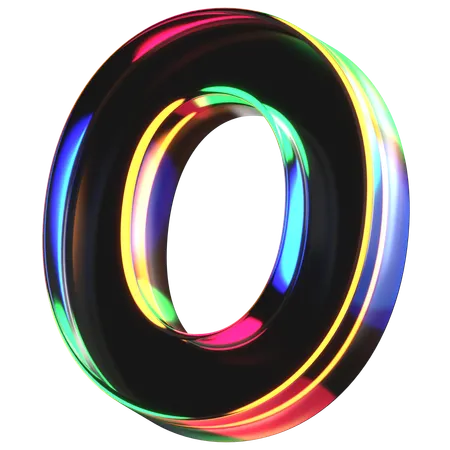 Zero Number  3D Icon