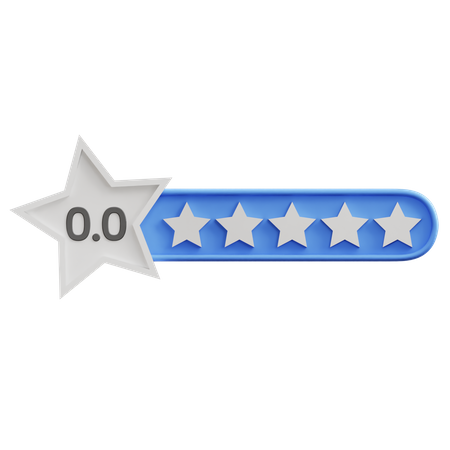 Zero Of Five Star Rating  3D Icon