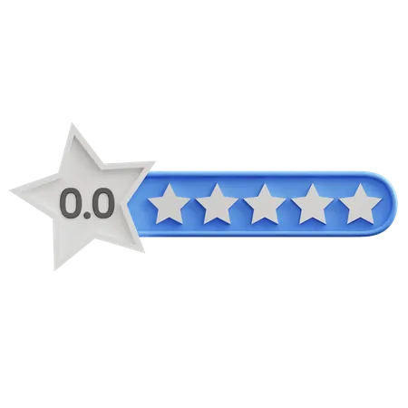 Zero Of Five Star Rating  3D Icon