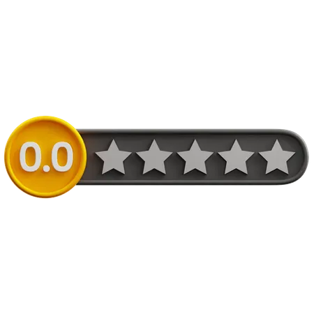Zero Of Five Star Rating  3D Icon
