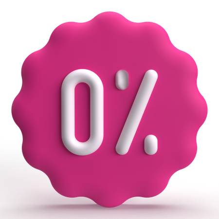 Zero Percent  3D Icon