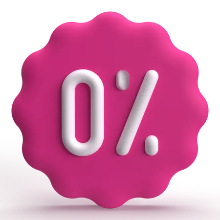 Zero Percent  3D Icon