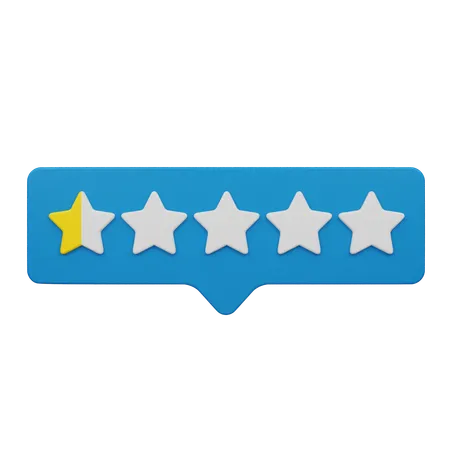 Zero Point Five Rating Chat Label  3D Icon