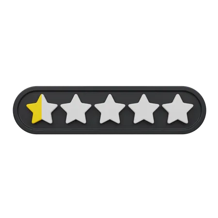 Zero Point Five Star  3D Icon
