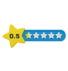 Zero Point Five Star Rating Label