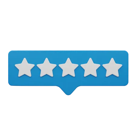 Zero Rating Chat Label  3D Icon