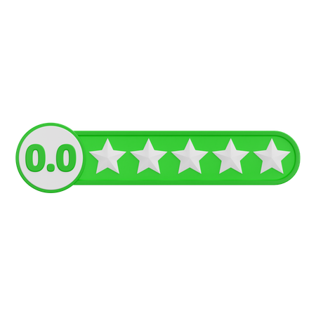 Zero Star Rating  3D Icon