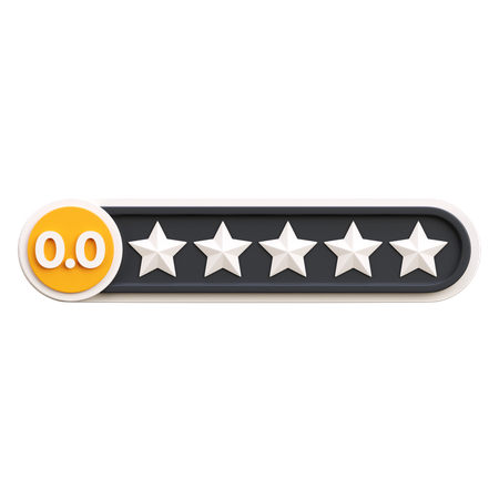 Zero Star Rating  3D Icon