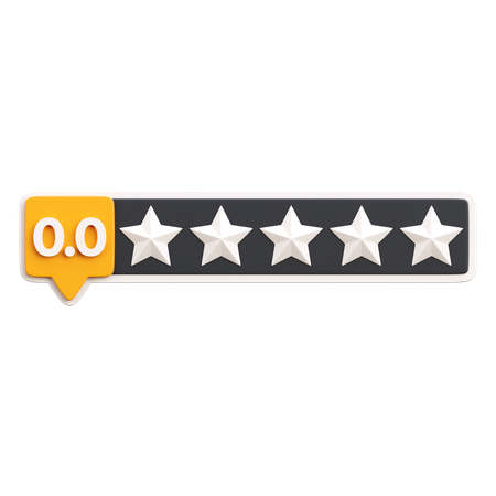 Zero Star Rating  3D Icon