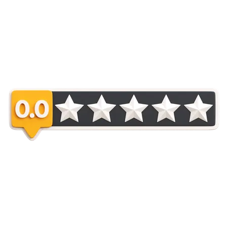 Zero Star Rating  3D Icon