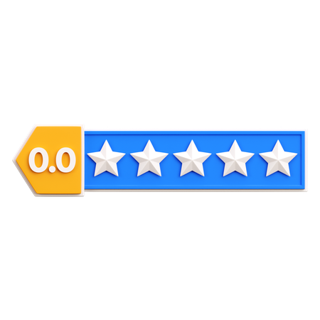 Zero Star Rating  3D Icon