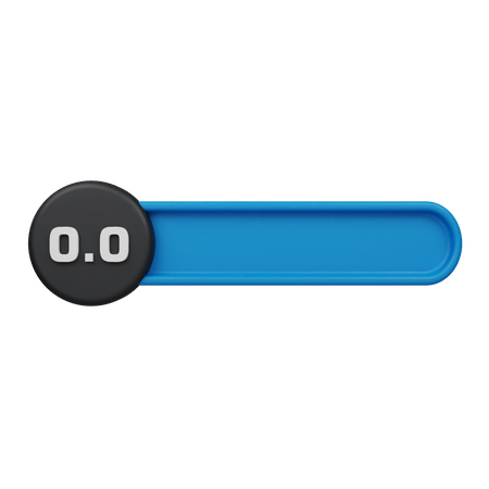 Zero Star Rating Circle Bar 3D Icon