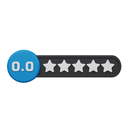 Zero Star Rating Circle Label  3D Icon