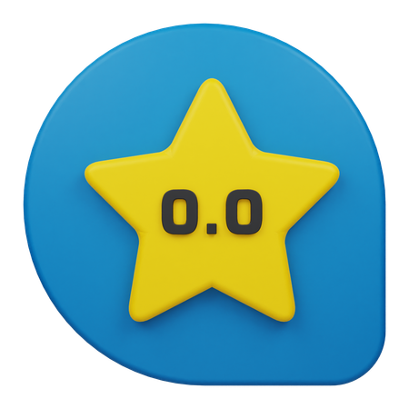 Zero Star Rating Comment  3D Icon