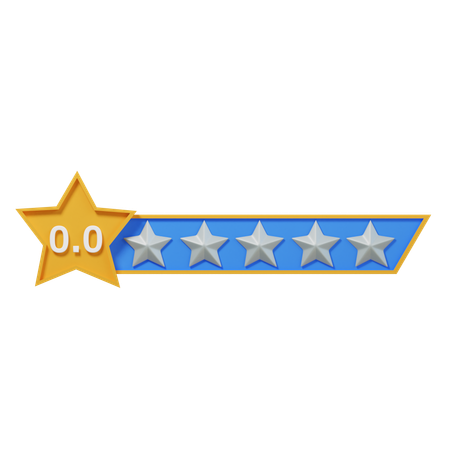 Zero Star Rating Label  3D Icon