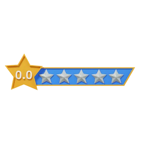 Zero Star Rating Label  3D Icon