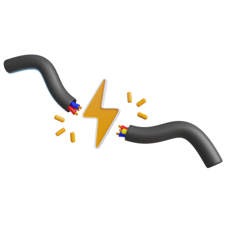 Gerissener Draht  3D Icon