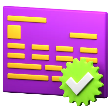 Zertifikat  3D Icon