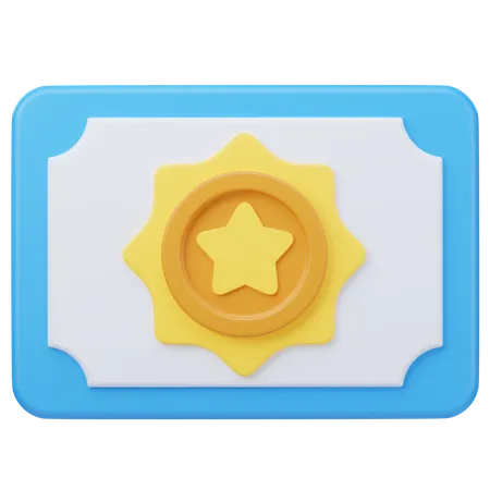 Zertifikat  3D Icon