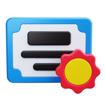 Zertifizierung  3D Icon