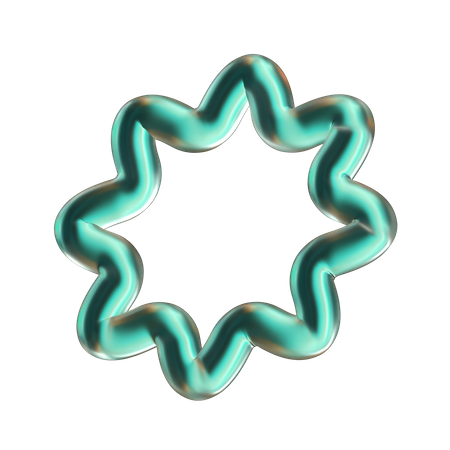 Zickzack-Torus abstrakte Form  3D Icon