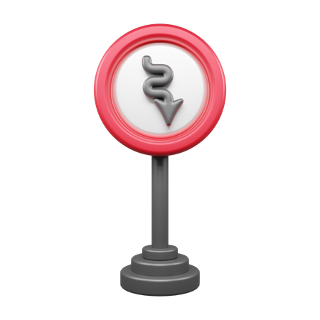 Zickzack zurück  3D Icon