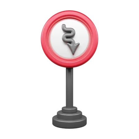 Zickzack zurück  3D Icon