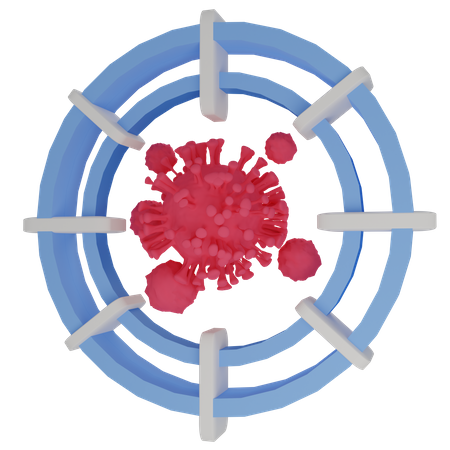 Ziel Coronavirus  3D Illustration