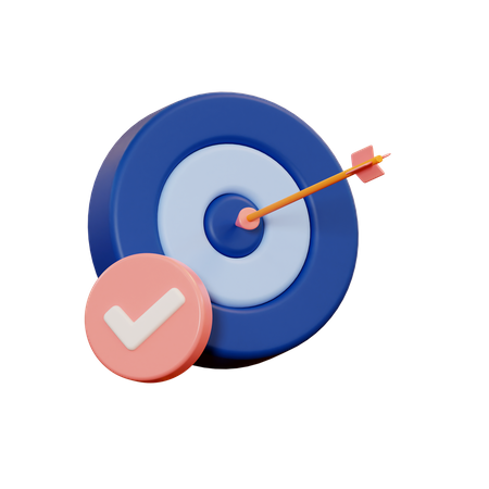Ziel erreicht  3D Icon