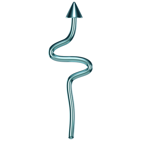 Zig Zag Arrow  3D Icon