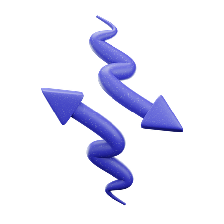 Zig Zag Arrow  3D Icon