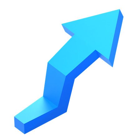 Zig Zag Arrow  3D Icon