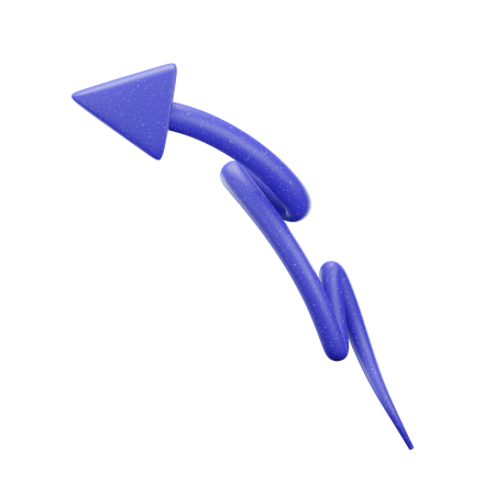 Zig Zag Arrow  3D Icon
