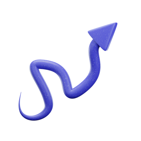 Zig Zag Arrow  3D Icon