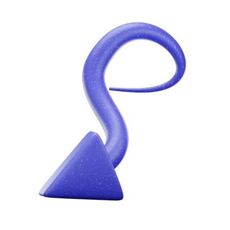 Zig Zag Down Arrow  3D Icon