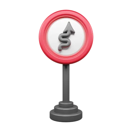 Zigzag droit  3D Icon